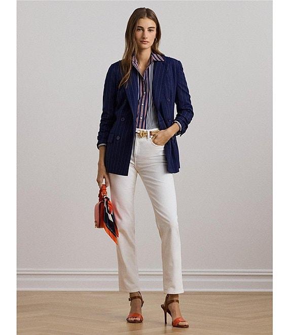 Lauren Ralph Lauren High-Rise Straight Leg Five Pocket Ankle Jeans Product Image