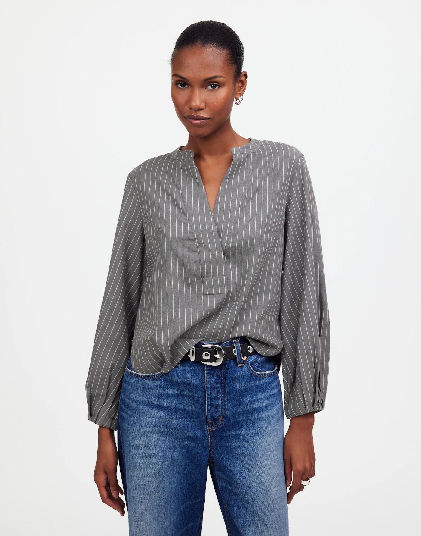 V-Neck Long-Sleeve Top Product Image