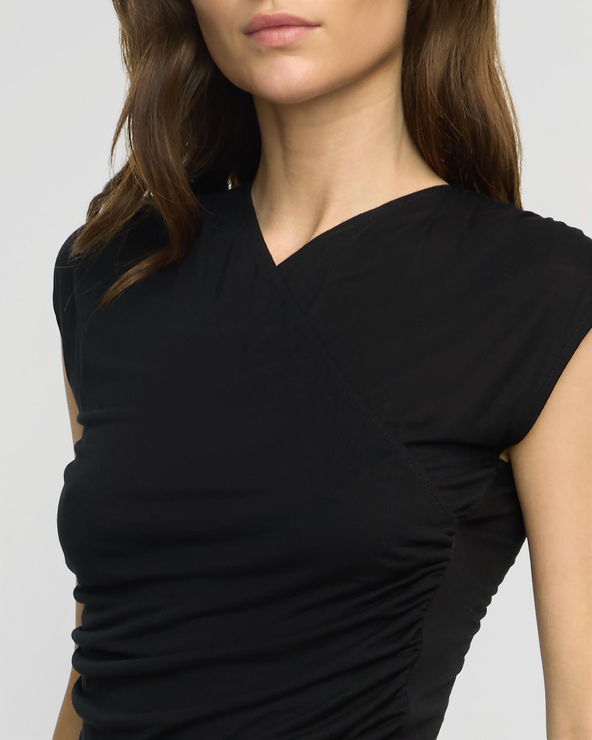 Lila Tencel Wrap-Neck Tee Product Image
