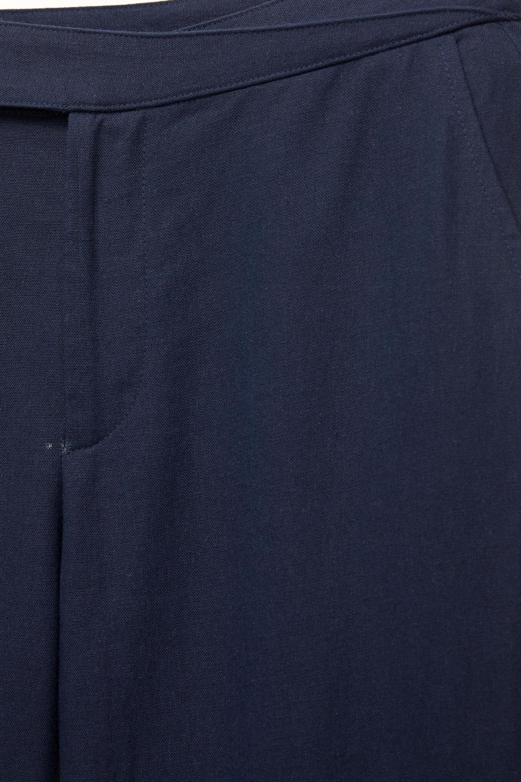 Straight linen-blend pants Product Image