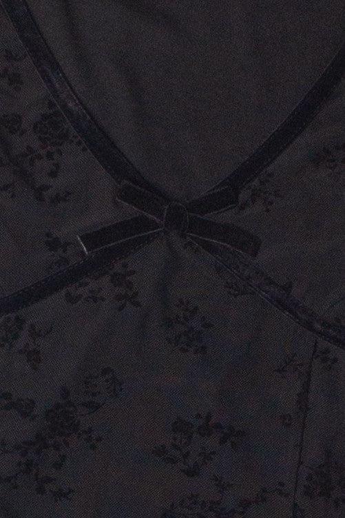 Mesh Fit & Flare Floral Mini Dress Product Image