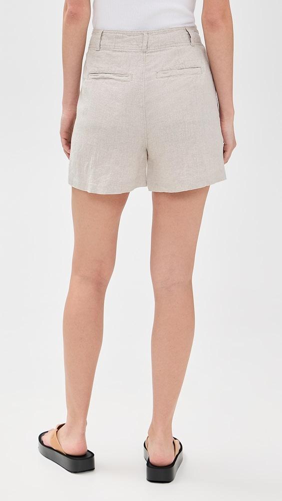 Madewell Pintucked Shorts in 100% Linen | Shopbop Product Image