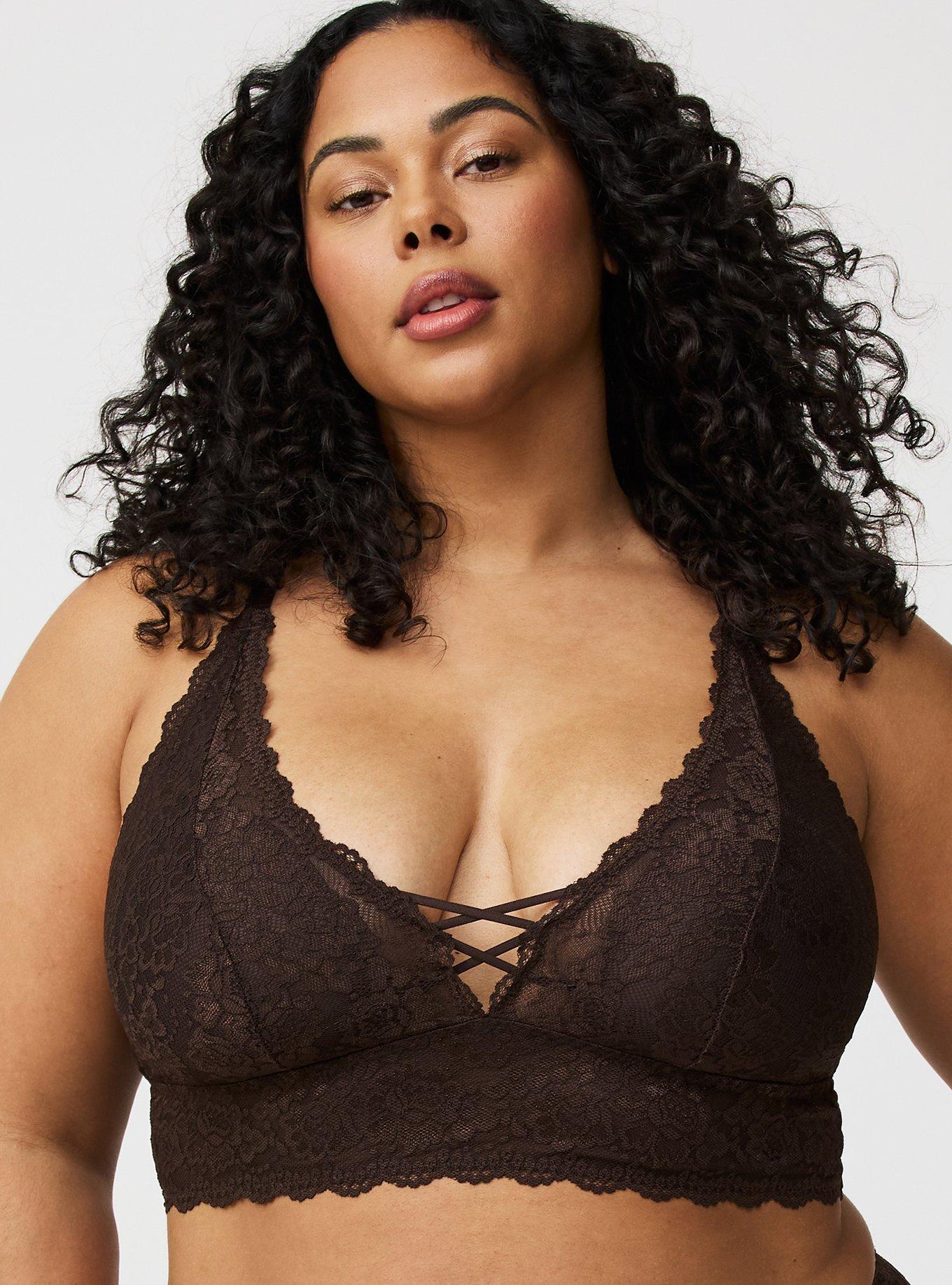 Lightly Lined Simply Lace XO Front Bralette Product Image