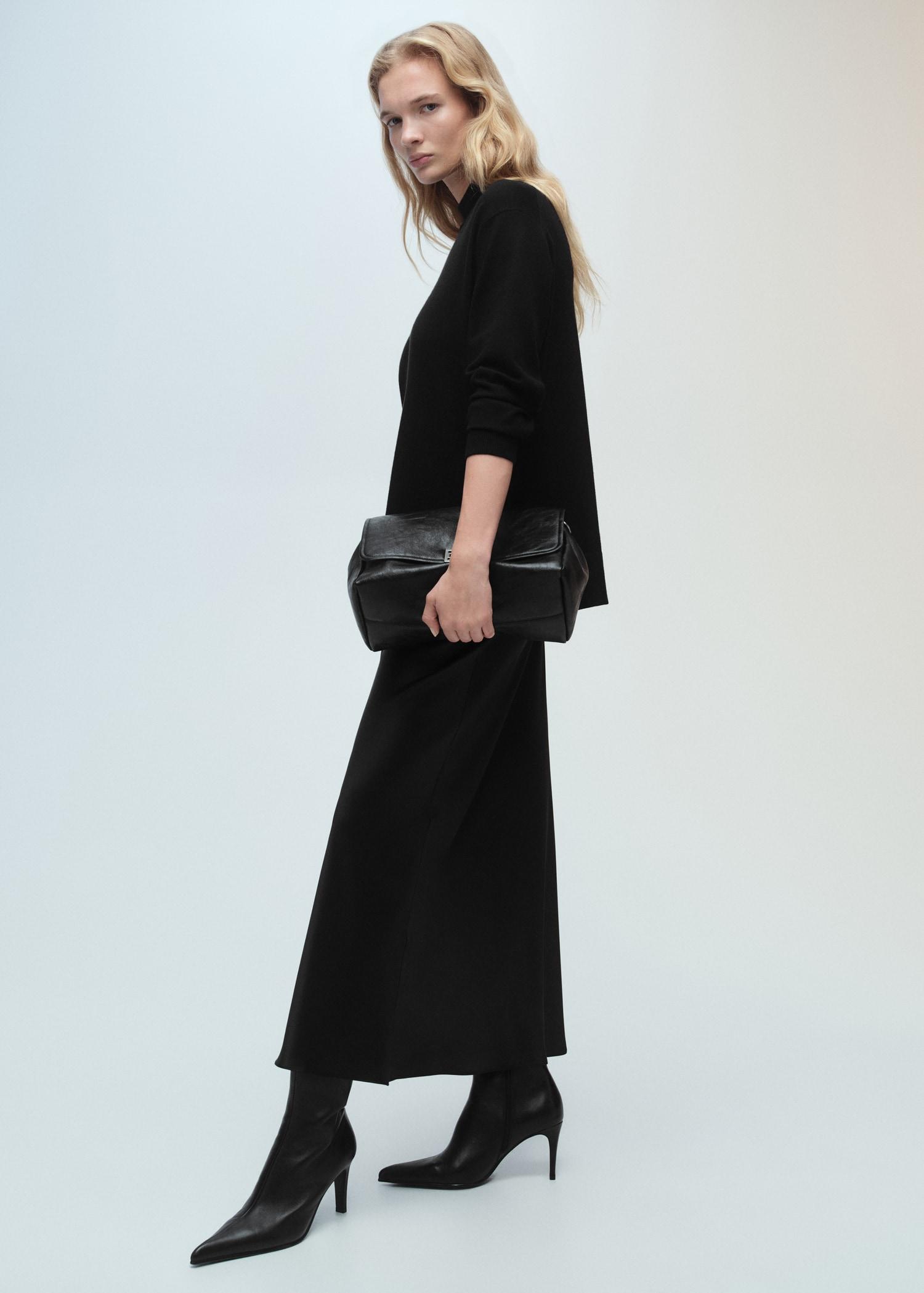 Perkins neck knitted sweater - Women | MANGO USA Product Image