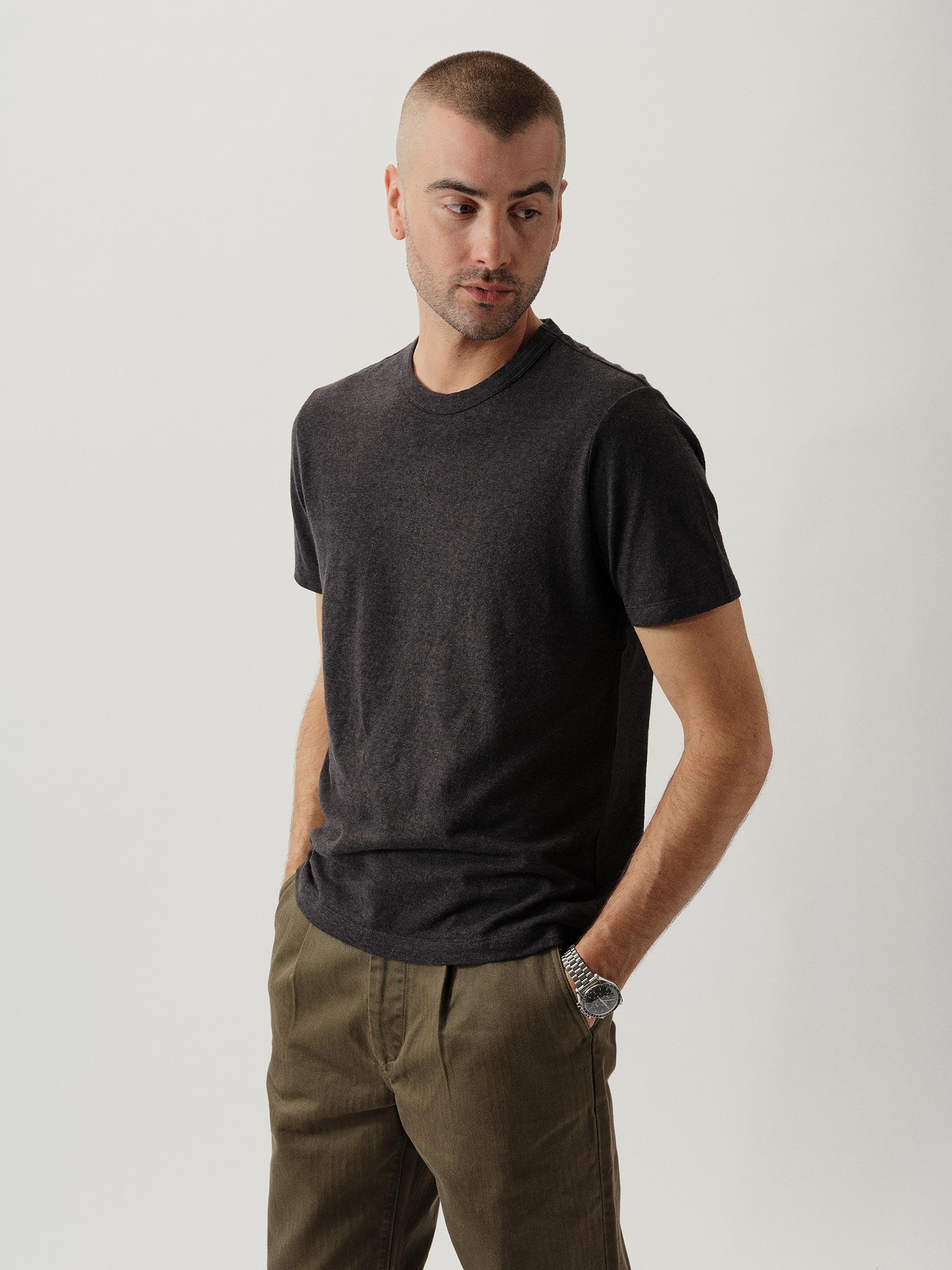 Faded Black Yuma Hemp Cotton Classic Tee Product Image