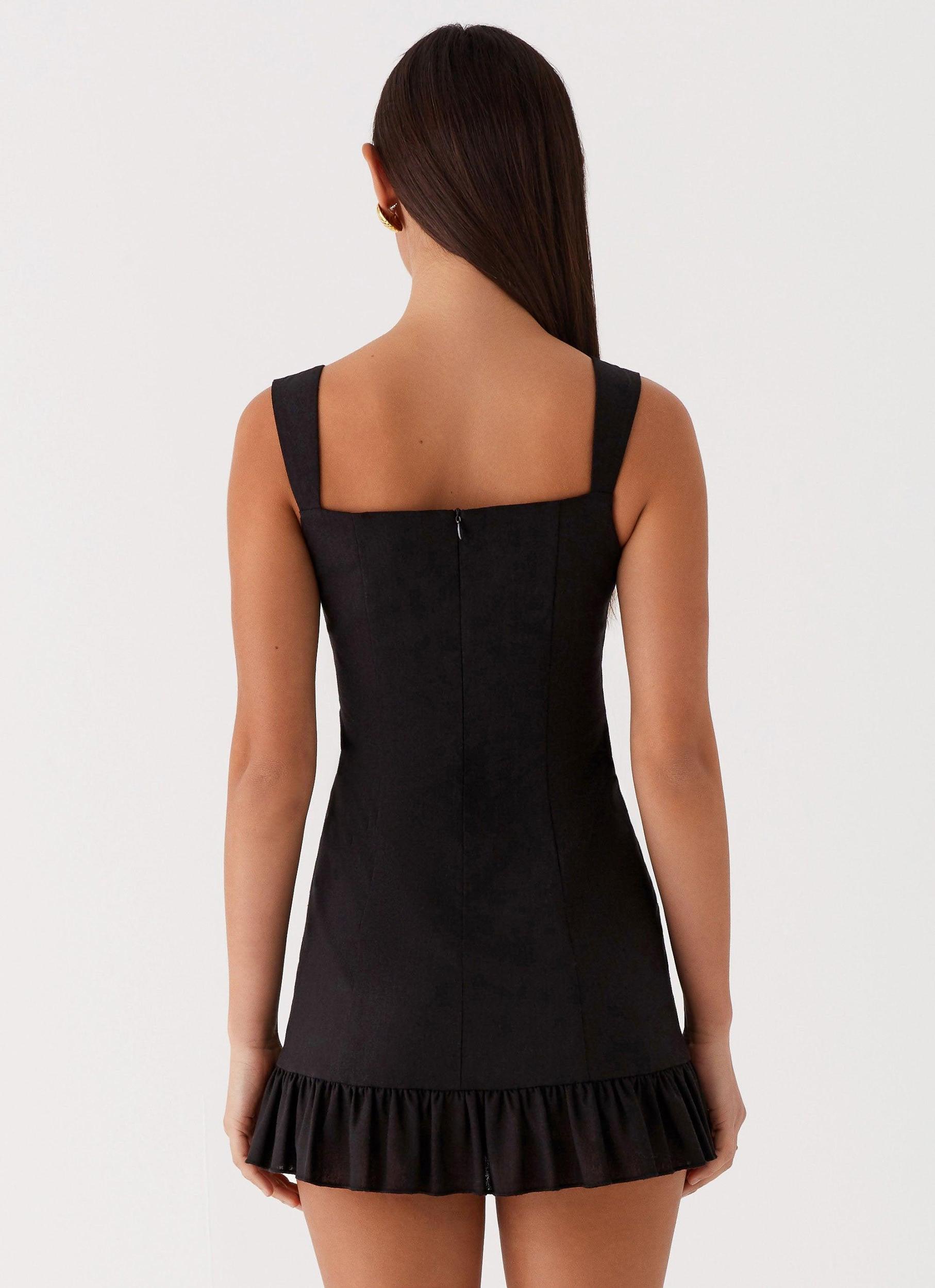 Kamielle Frill Mini Dress - Black Product Image