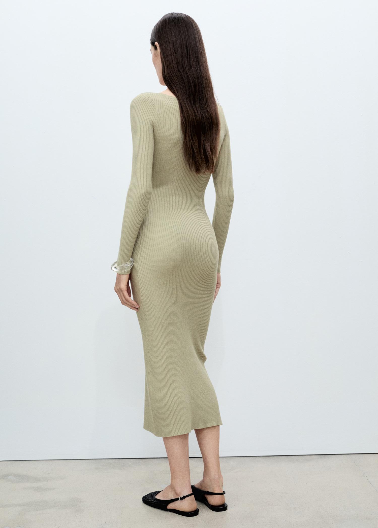 Rib-knit midi-dress - Women | MANGO USA Product Image