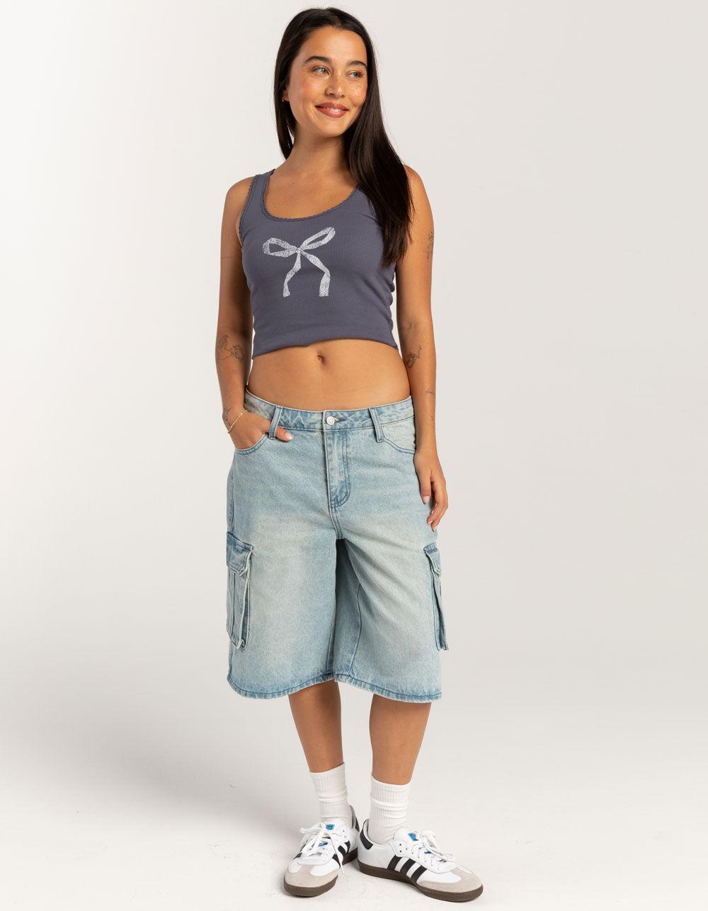 RSQ Womens Bow Tank Top - BLUE Product Image