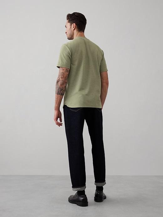 Honeycomb Pique Henley Product Image