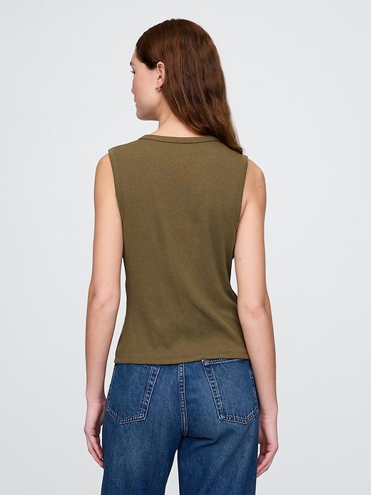 Modern Rib Cardigan Vest Product Image