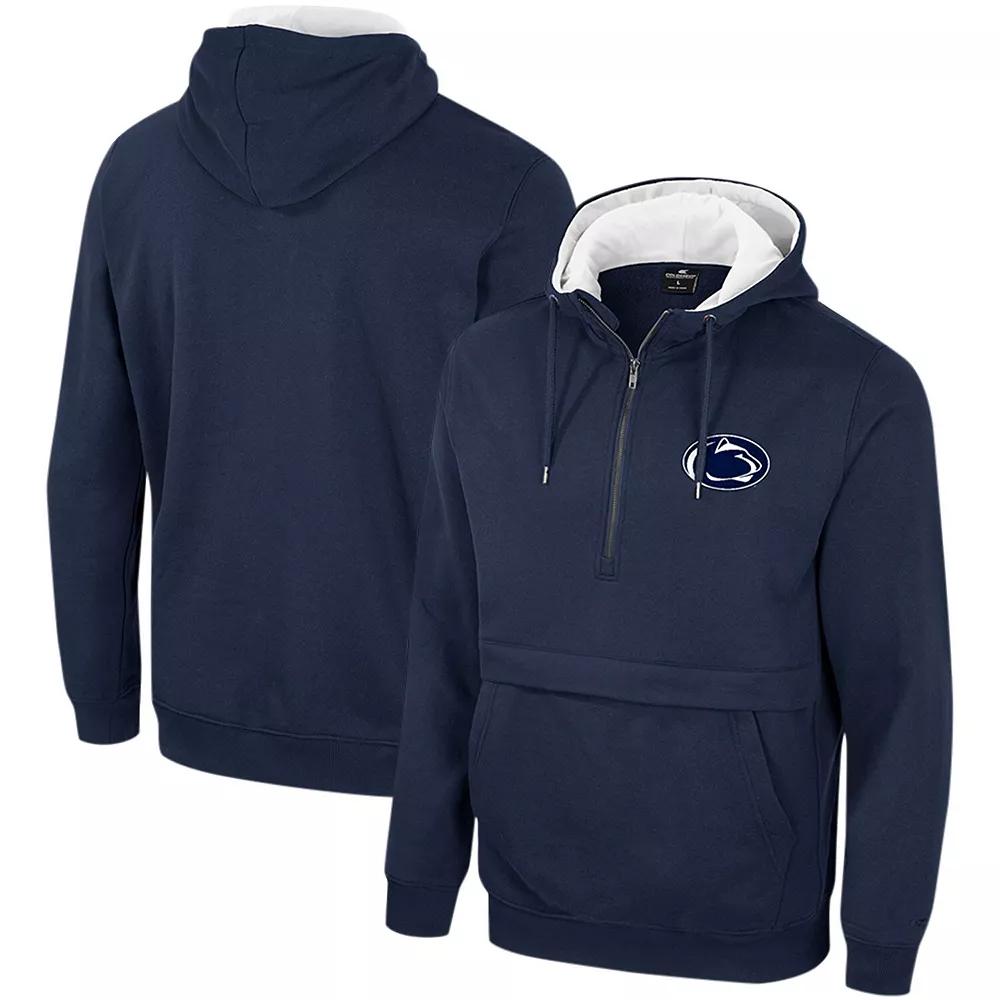 Men's Colosseum Navy Penn State Nittany Lions Half-Zip Hoodie,  Product Image