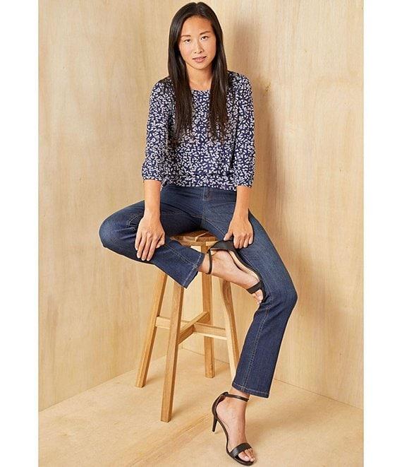 Jones New York Stretch Denim Lexington Straight-Leg Jeans Product Image