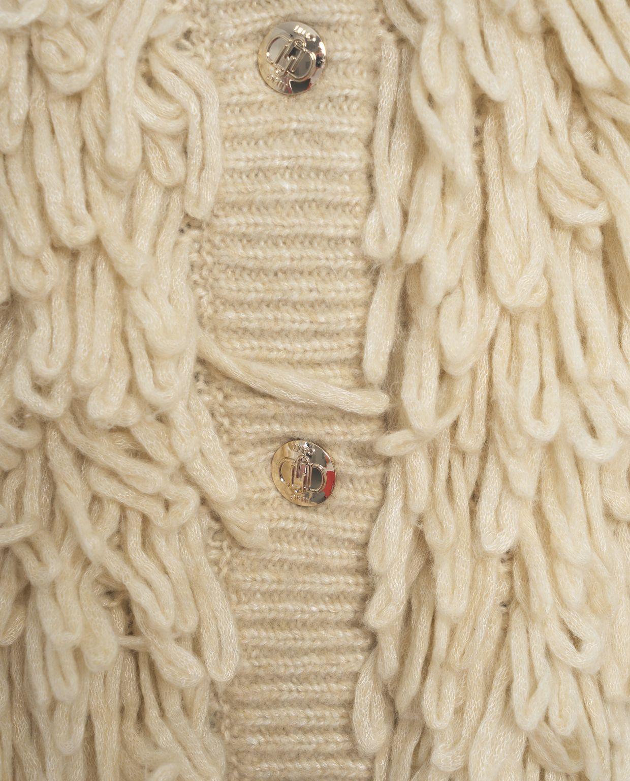 Knitted cardigan with fringe details Product Image