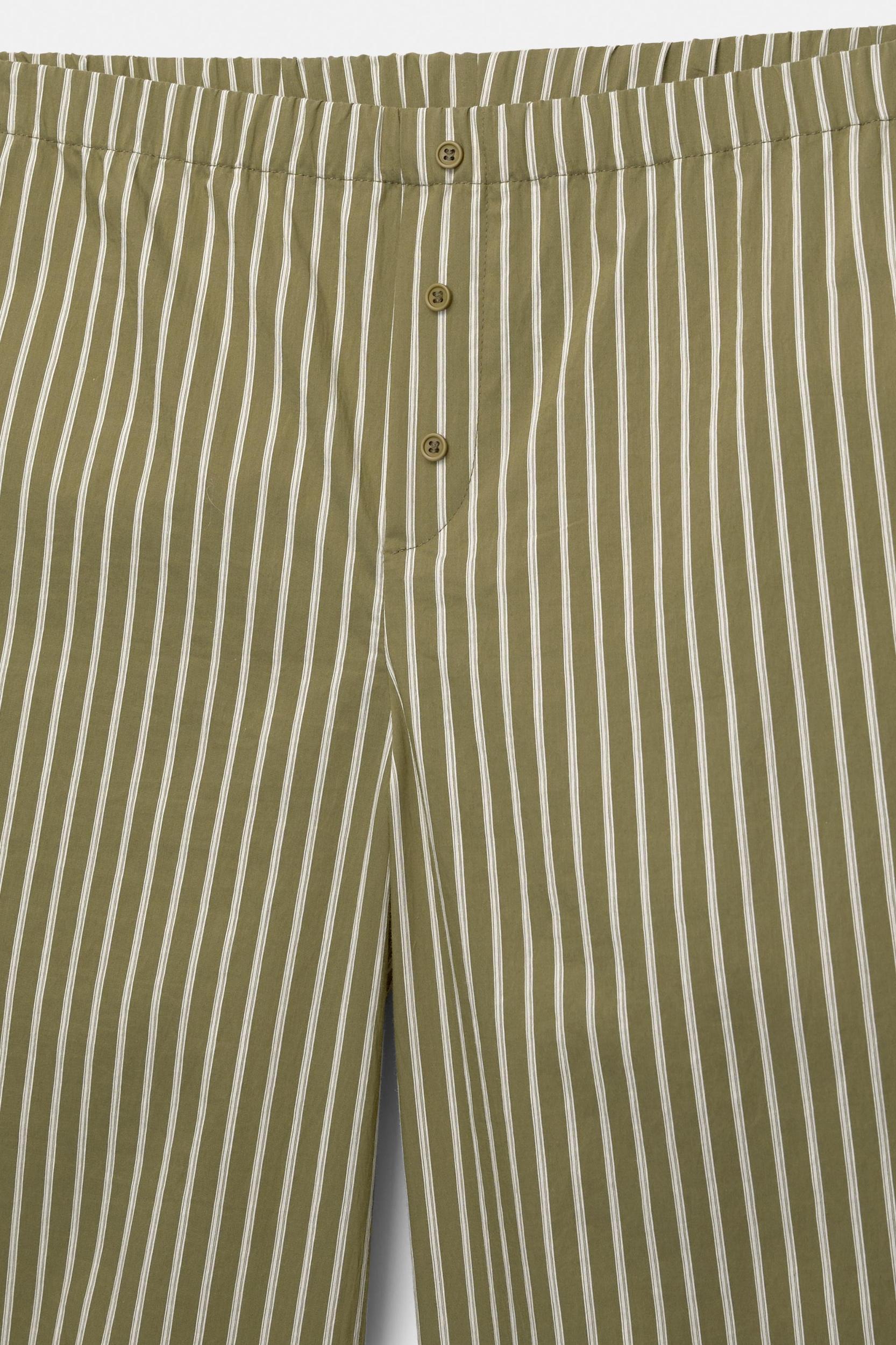 Striped pajama-style pants Product Image