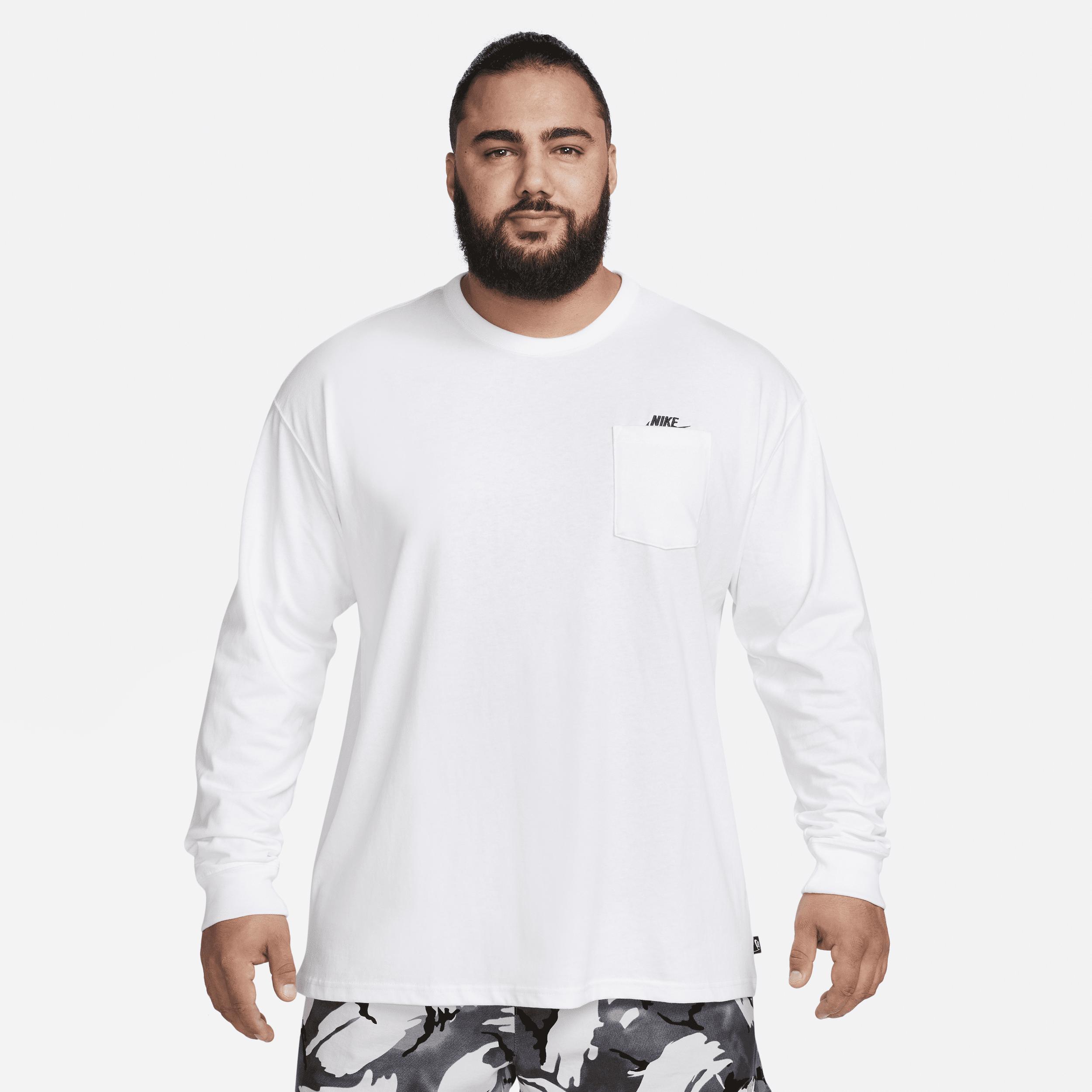 Mens Nike Sportswear Premium Essentials Long-Sleeve Pocket T-Shirt | DR7929-101 Product Image