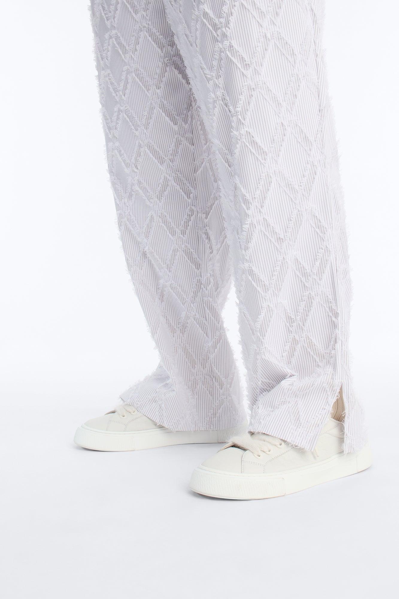 Straight Sahara Stripe Pant - White Male Product Image