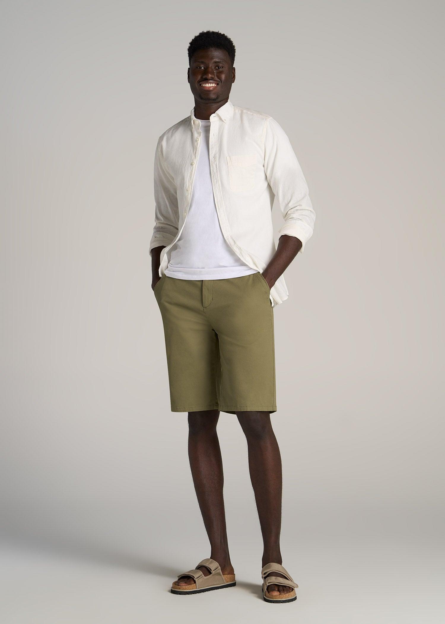 Chino Shorts for Tall Men in Desert Khaki Male Product Image