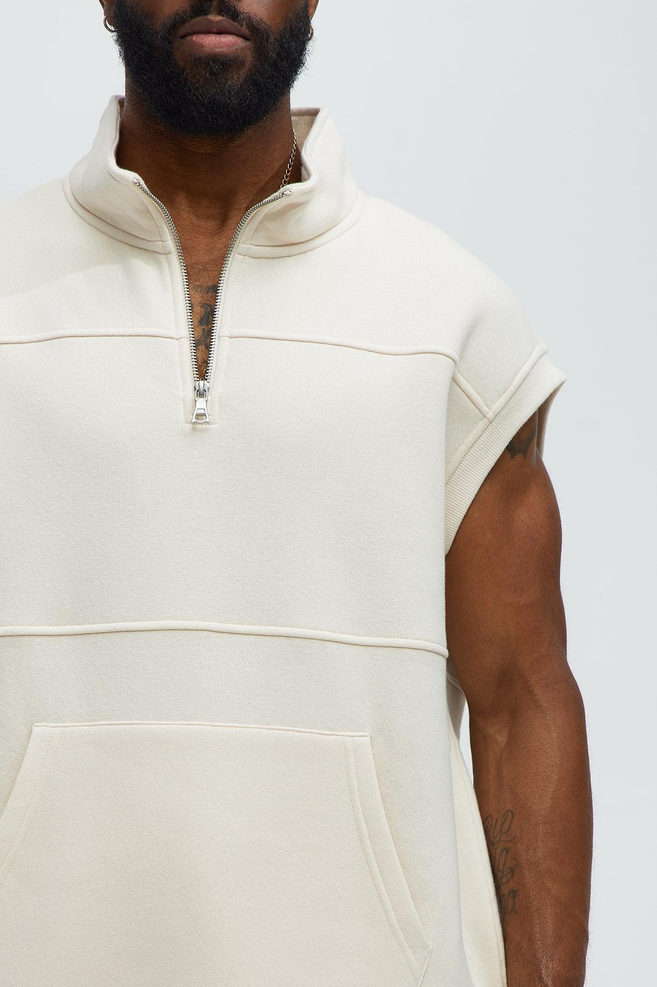 Tyson Over Trails Sleeveless Sweatshirt - Cream Product Image