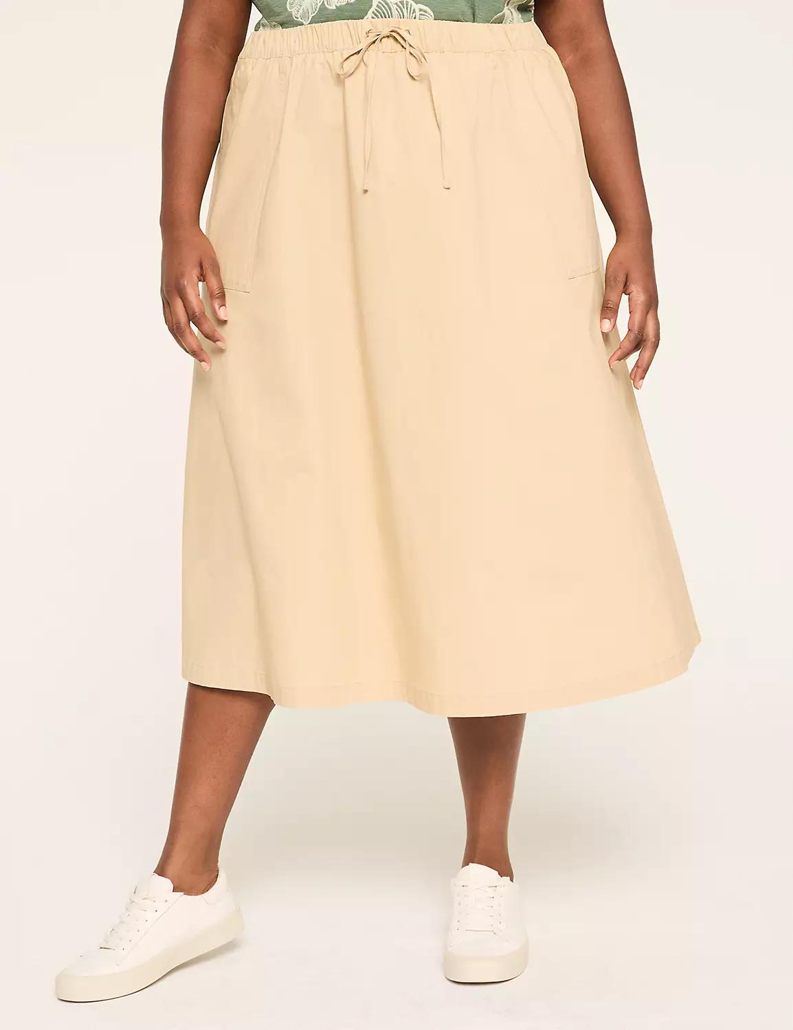Poplin Drawstring Utility Skirt Product Image