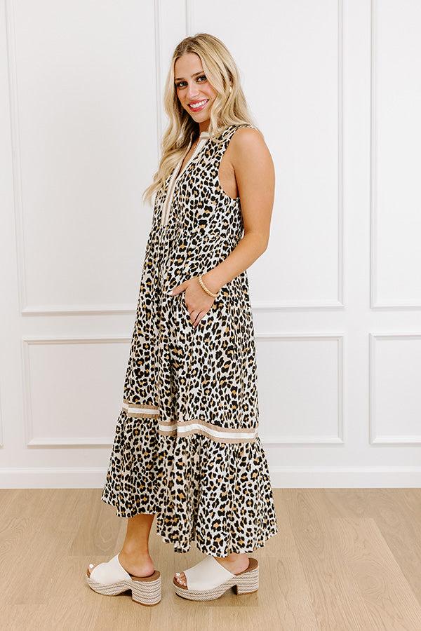 For The Love Of Leopard Midi Dress Product Image