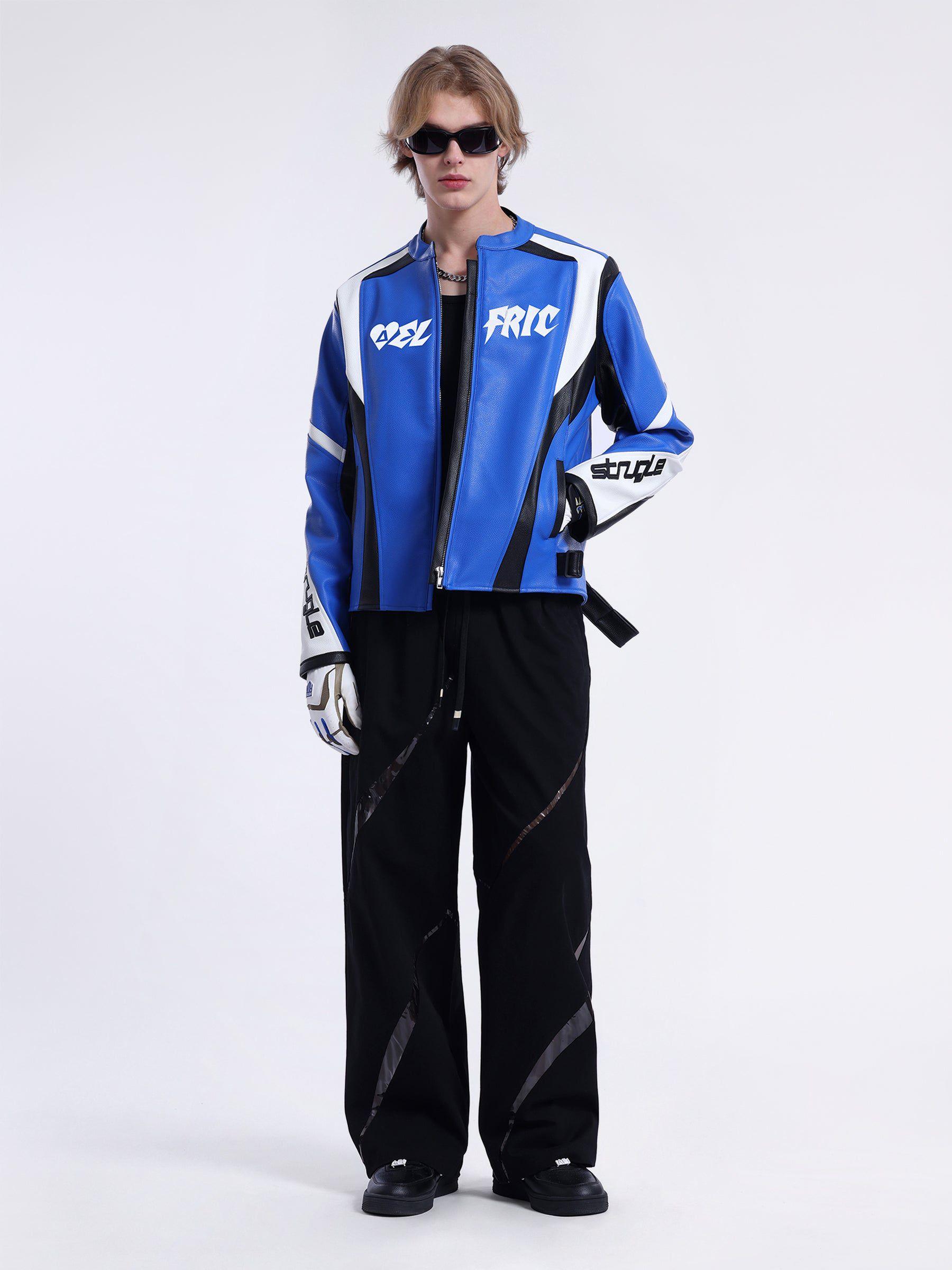Aelfric Eden Faux Leather Racing Jacket Product Image
