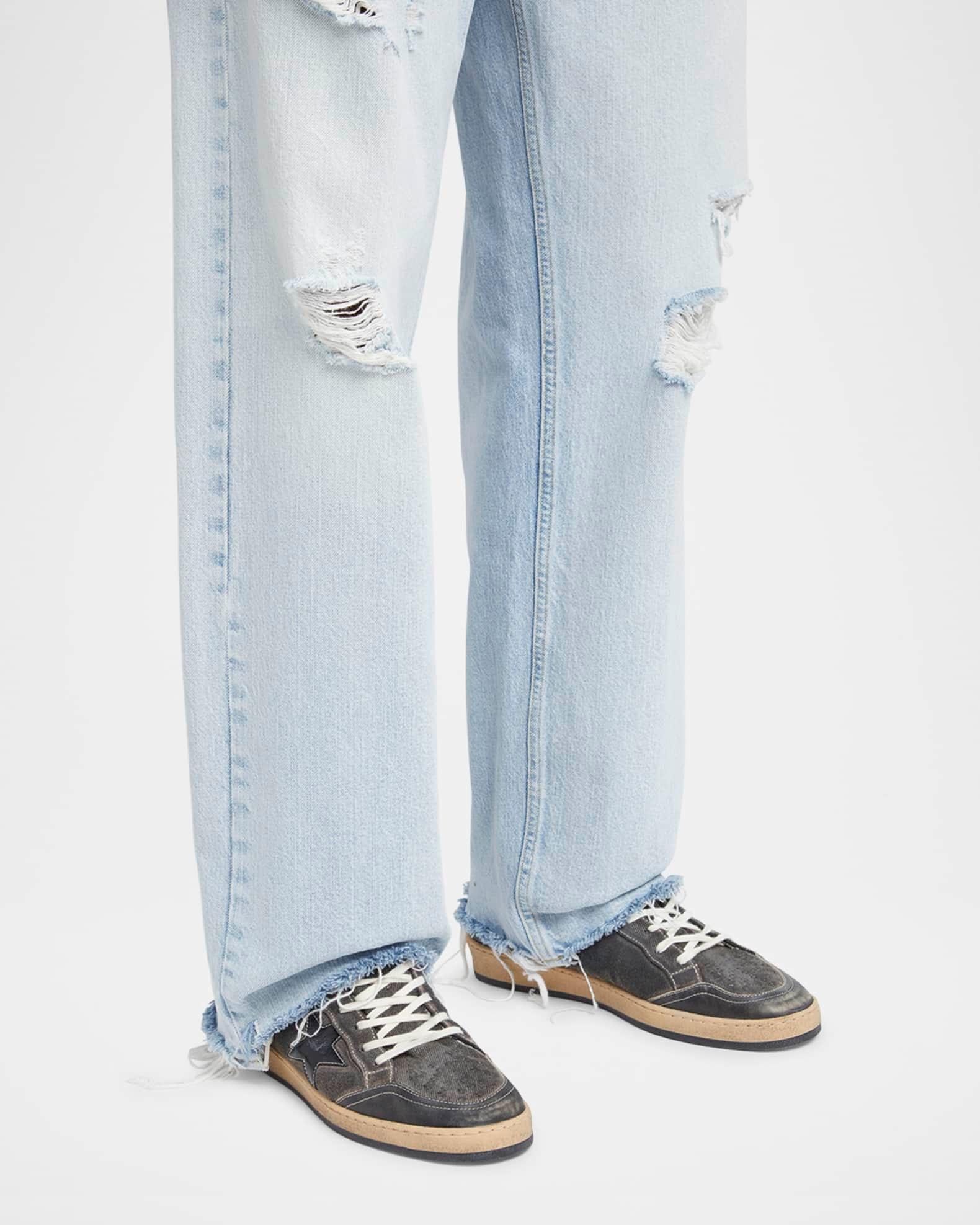 Men's Ball Star Denim and Leather Low-Top Sneakers Product Image