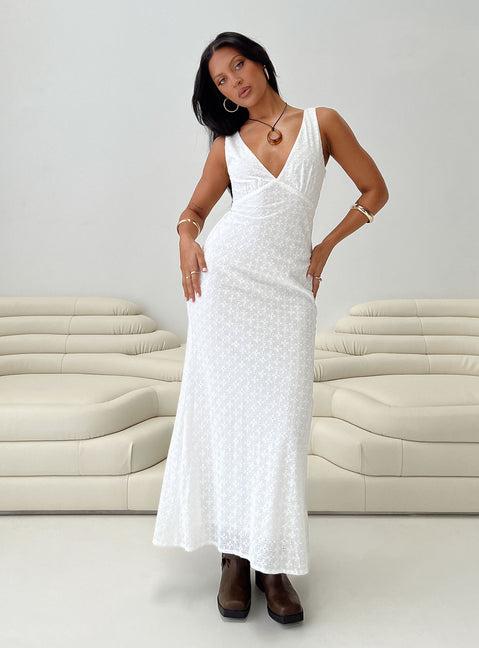 Nellie Maxi Dress White Product Image