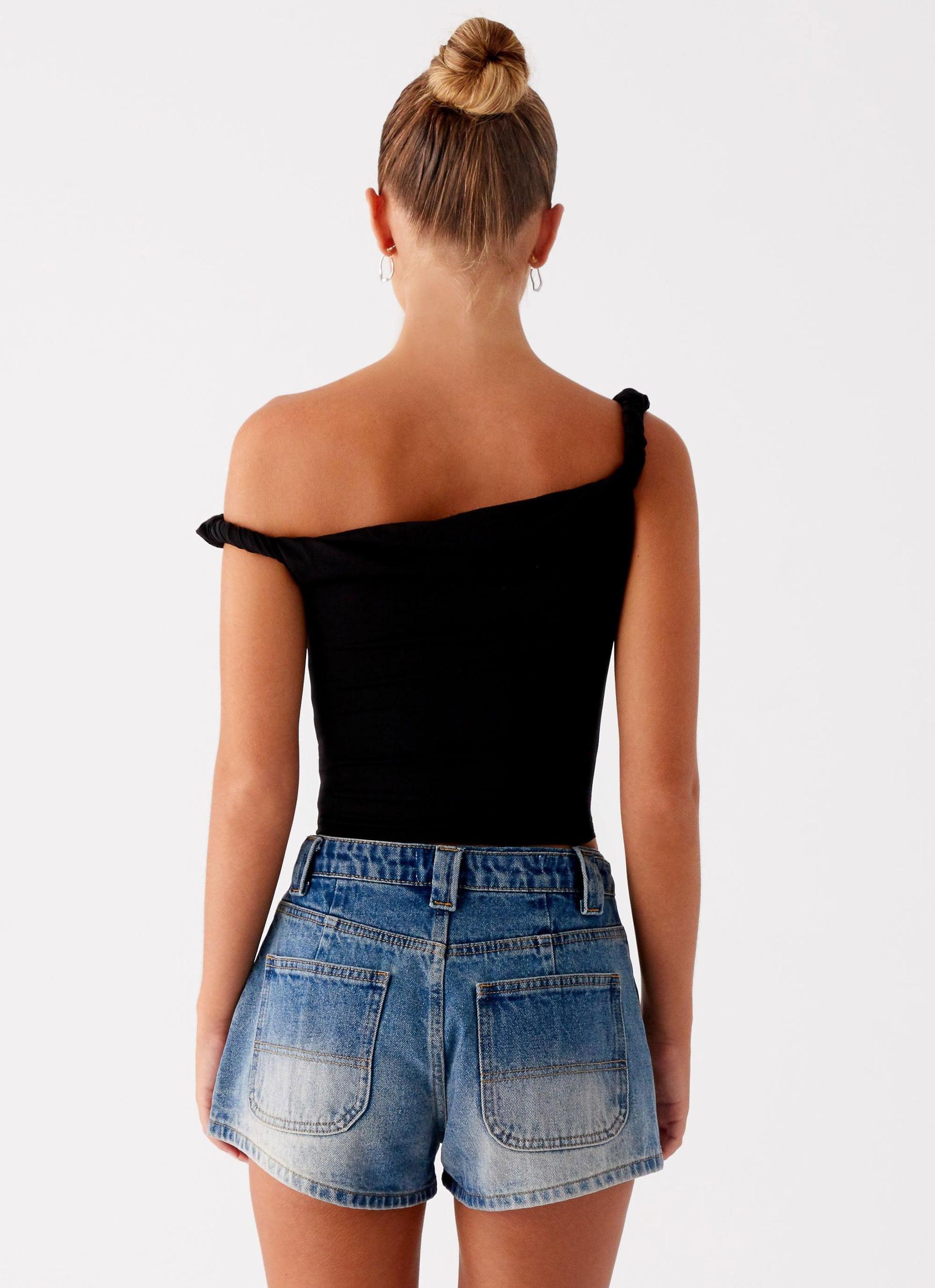 Frida Denim Shorts - Vintage Wash Blue Product Image