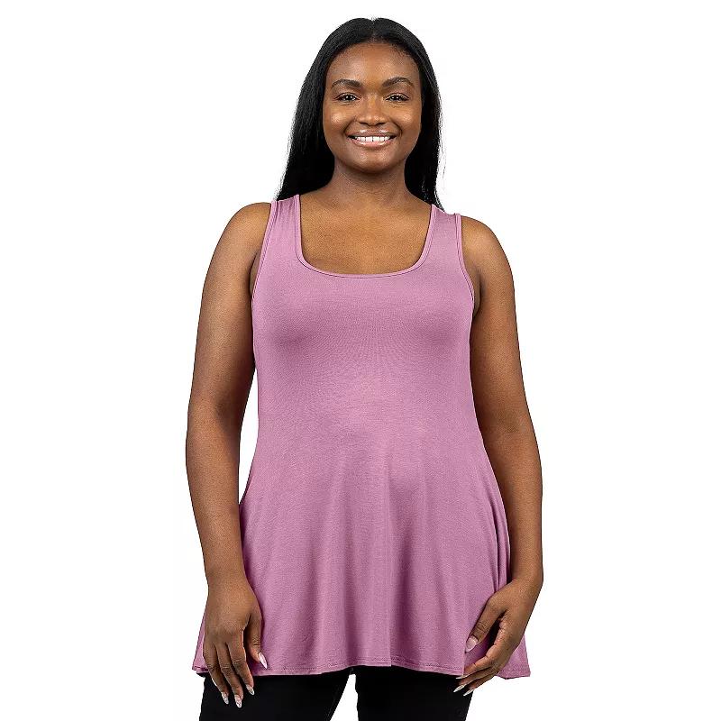 Plus Size 24Seven Comfort Apparel Sleeveless Tunic Tank Top, Womens Product Image