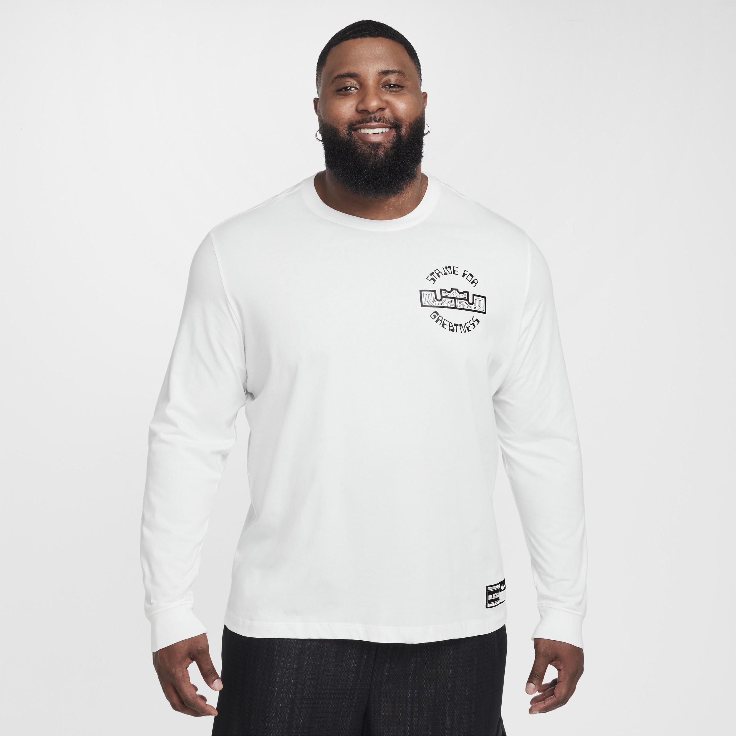 Nike Mens LeBron Max90 Long-Sleeve Basketball T-Shirt | HF6191-100 Product Image