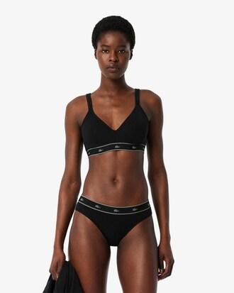 Padded Stretch Cotton Triangle Bralette Product Image