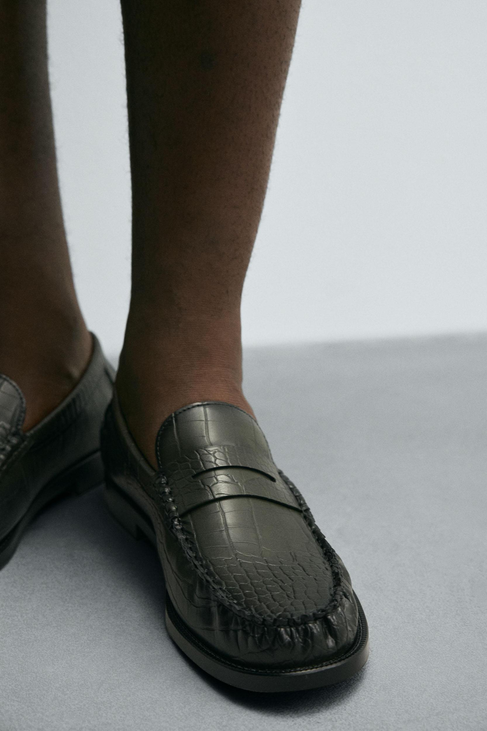 CROCODILE-EFFECT LOAFERS Product Image