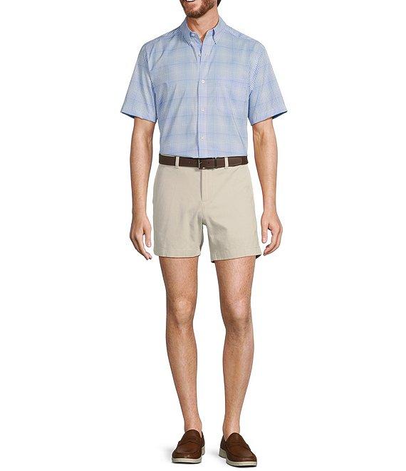 Roundtree & Yorke TravelSmart Easy Care Short Sleeve Ombre Plaid Sport Shirt Product Image