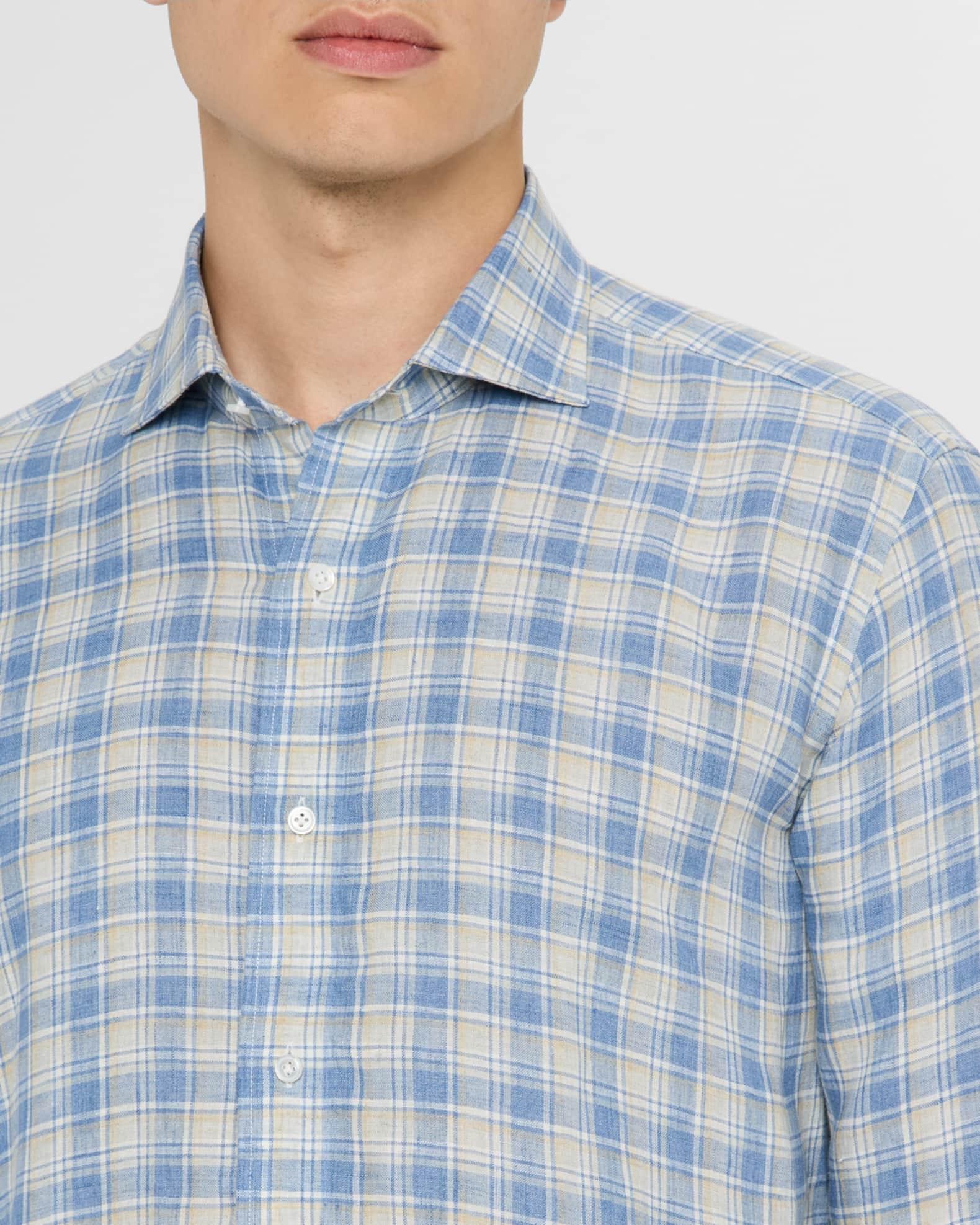 Men's Ravello Linen Plaid Sport Shirt Product Image