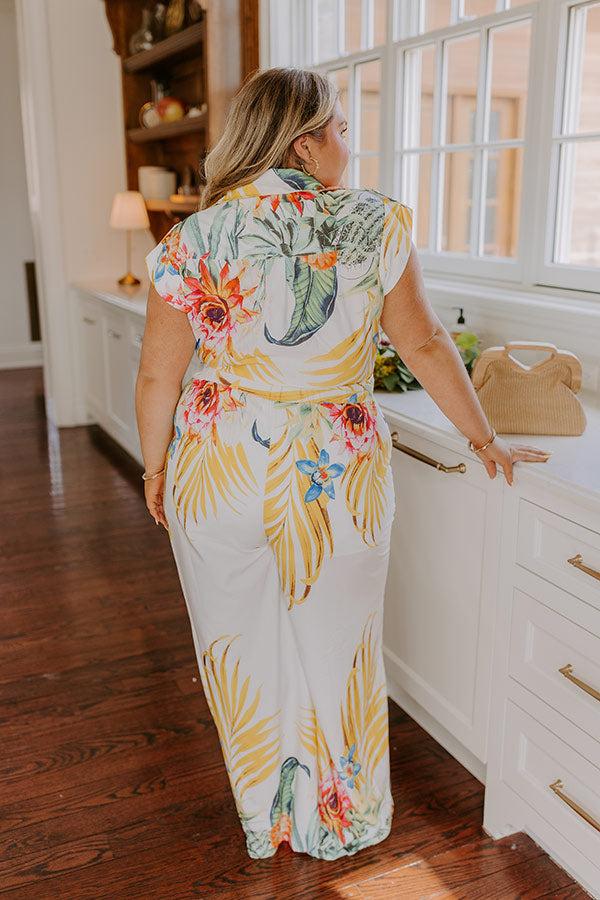 Tropical Tour Jumpsuit in White Curves Product Image
