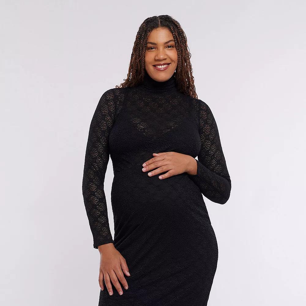 Maternity Motherhood® Turtleneck Long Sleeve Top, Women's,  Product Image