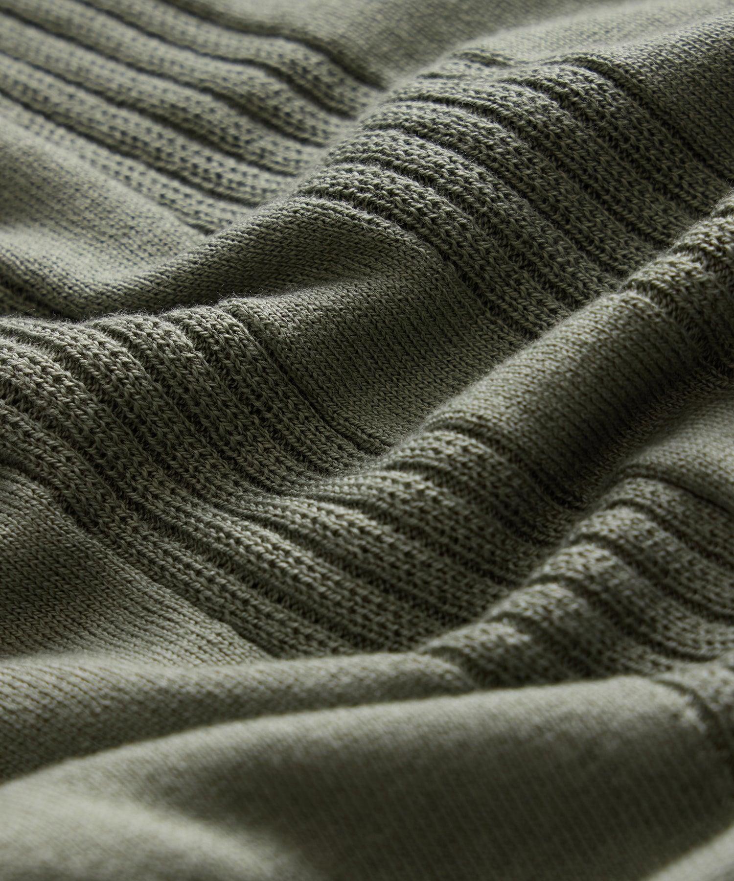 Silk-Cotton Ribbed Sweater Polo Product Image