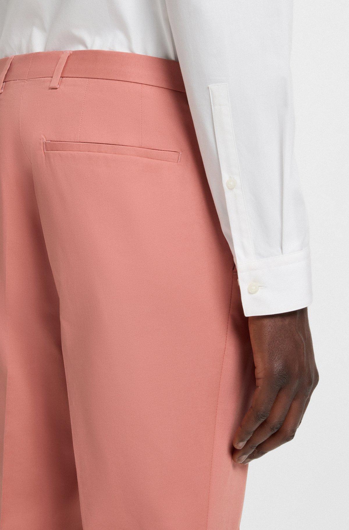 Extra-slim-fit trousers in paper-touch stretch cotton Product Image