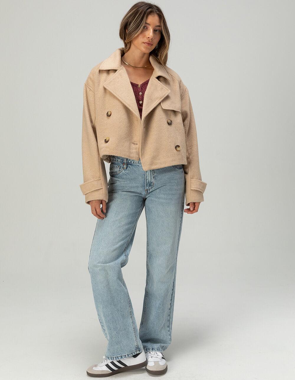 RSQ Womens Trench Coat - TAN Product Image