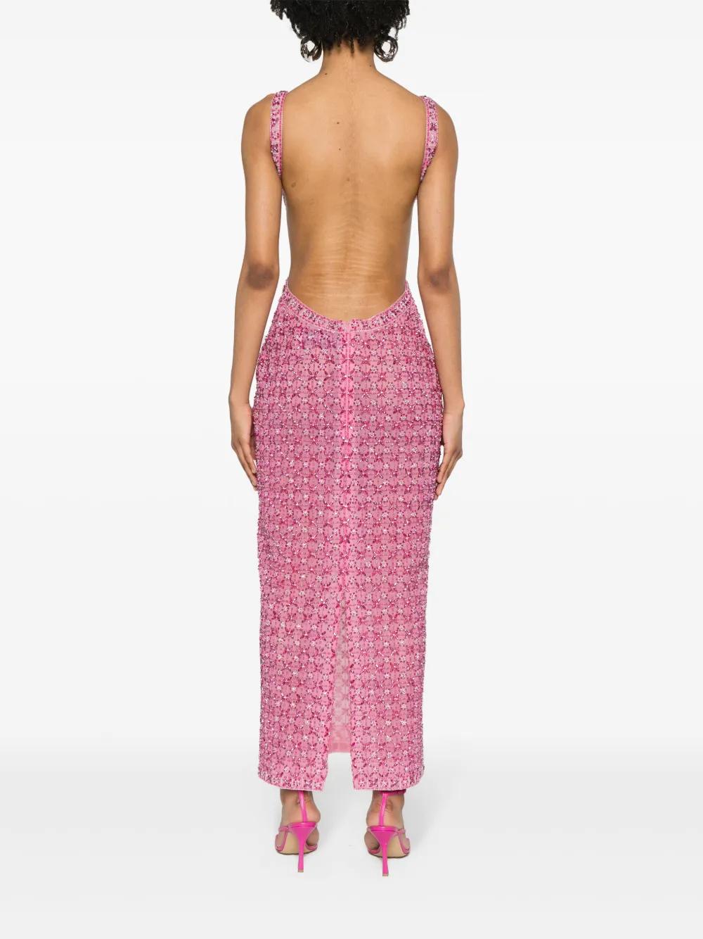 crystal-embellished mesh dress Product Image