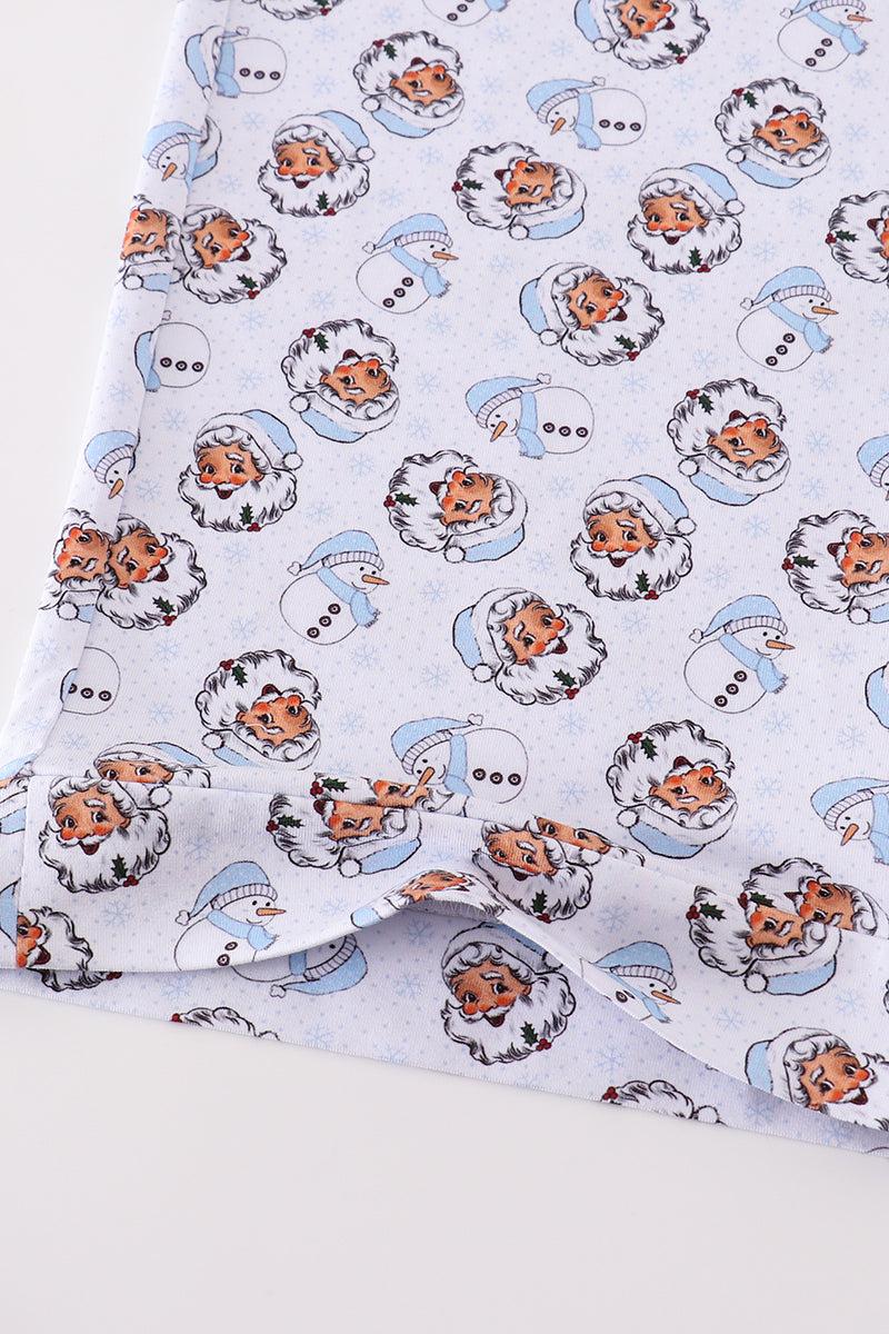 Premium blue christmas santa claus print men pajama pants Product Image