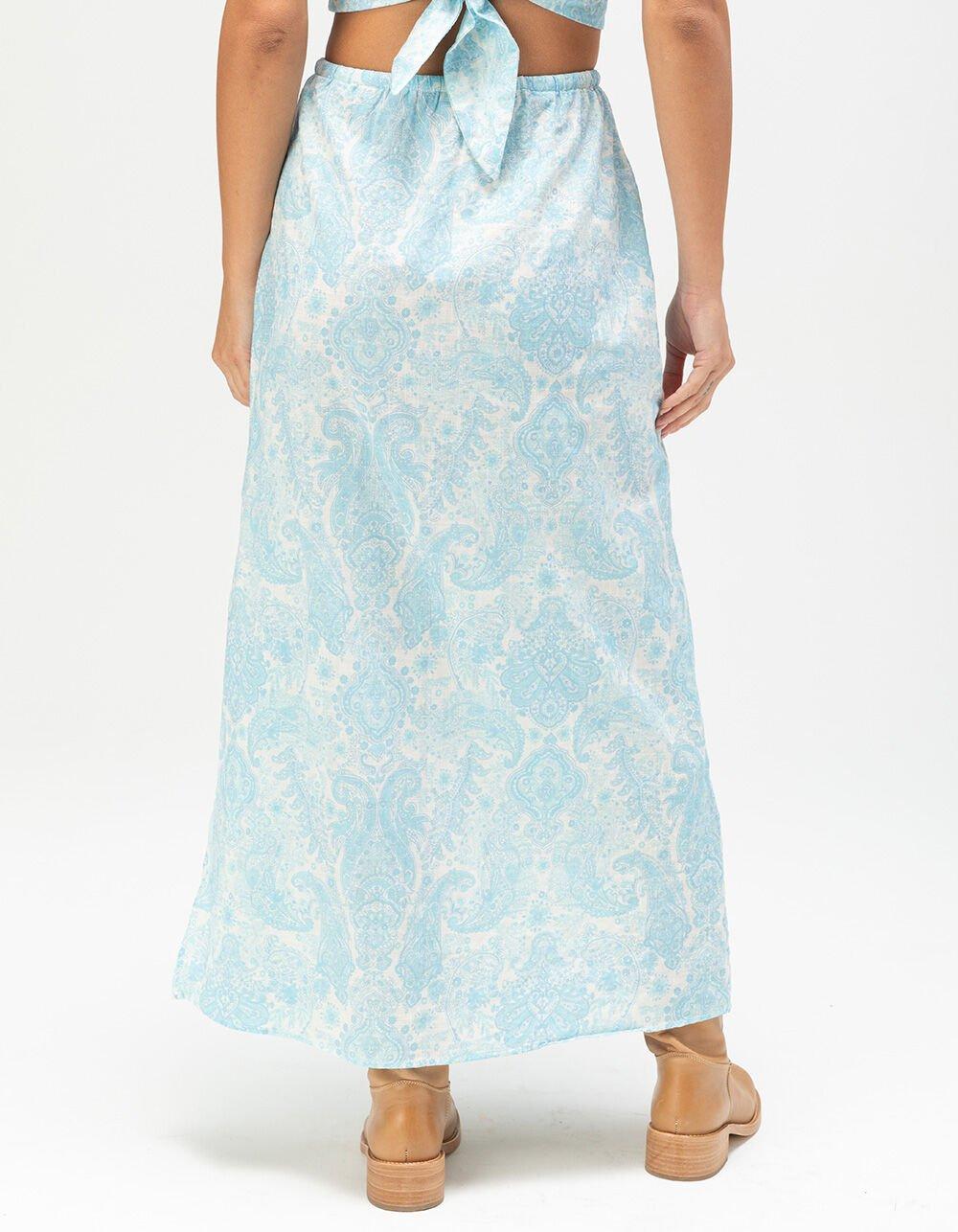 RHYTHM Jean Paisley Womens Maxi Skirt - BLUE COMBO Product Image