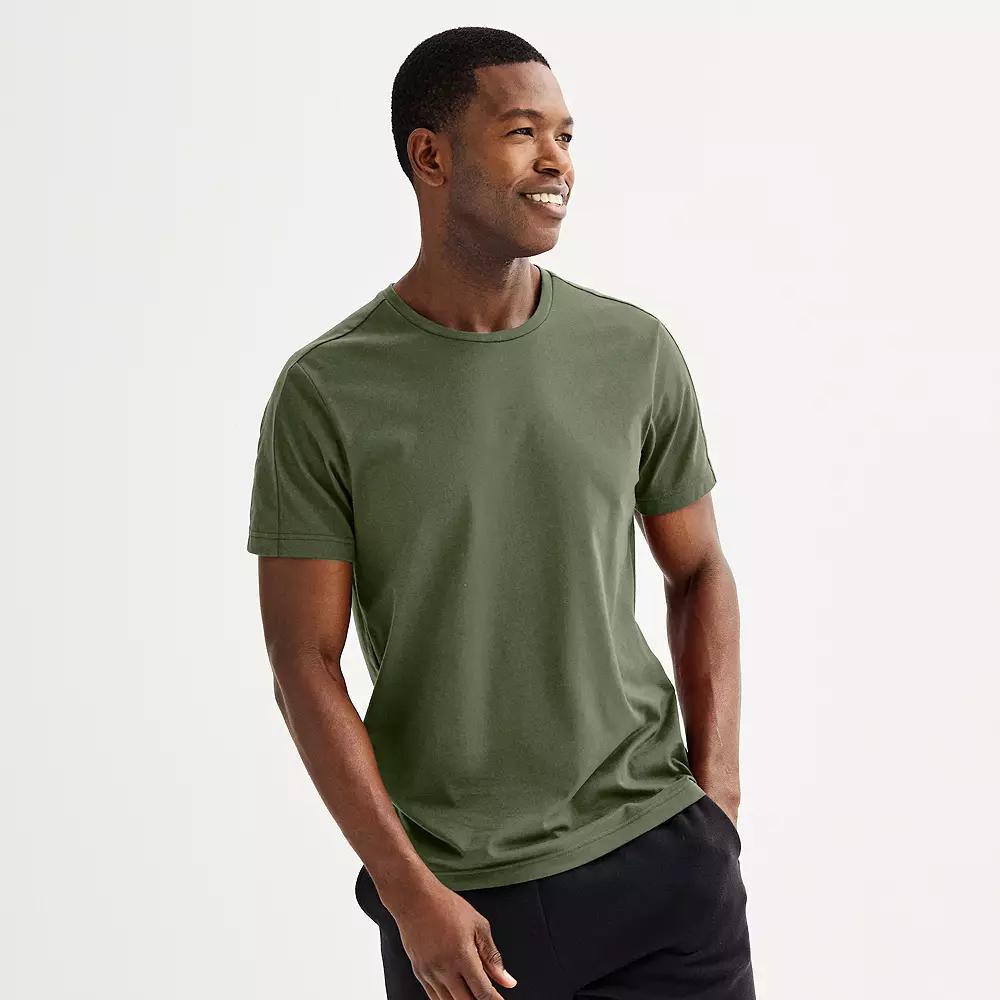 Men's Tek Gear® Essential Gear Tee, Size: Large, Army Bottle Product Image