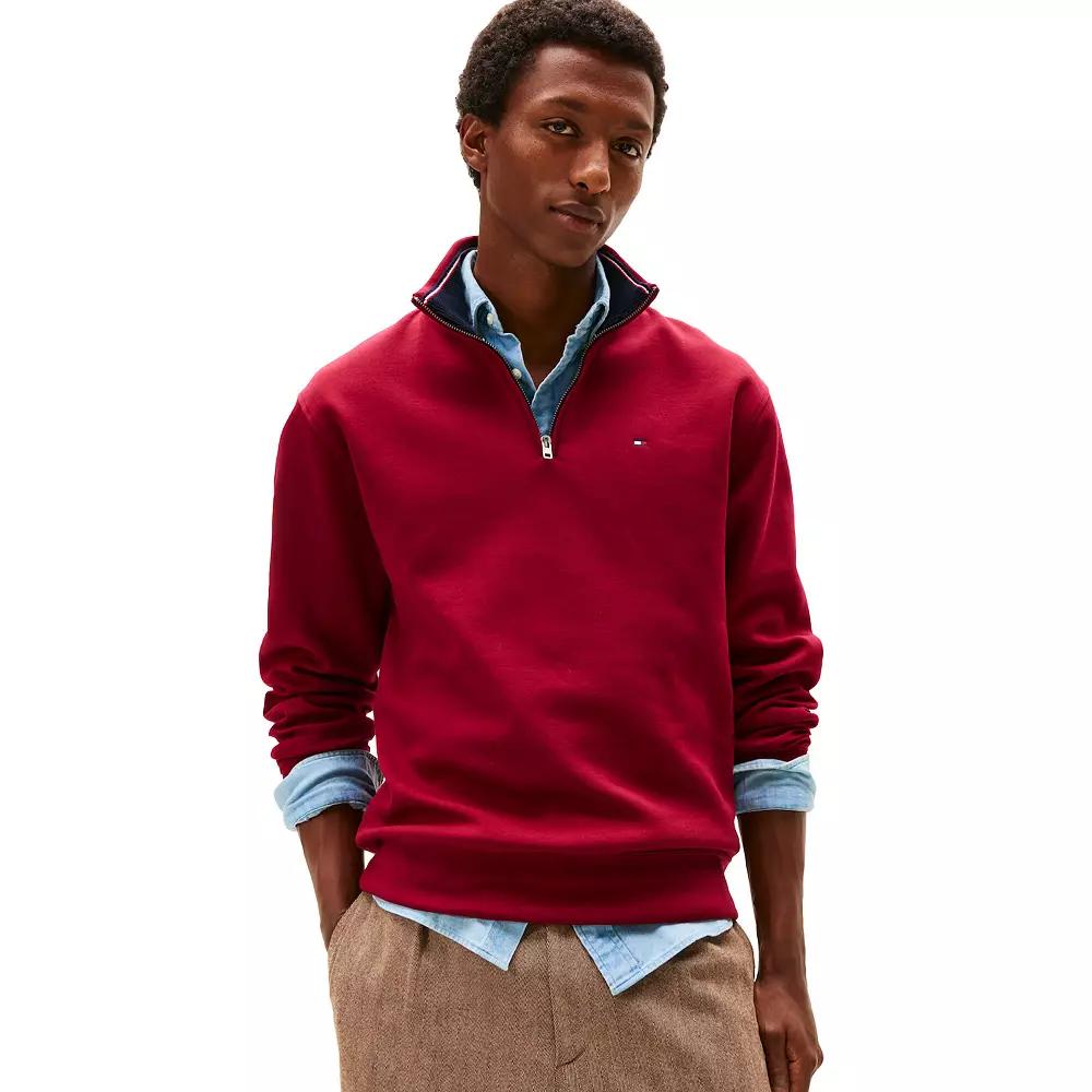 Men's Tommy Hilfiger Logo Quarter-Zip Top,  Product Image