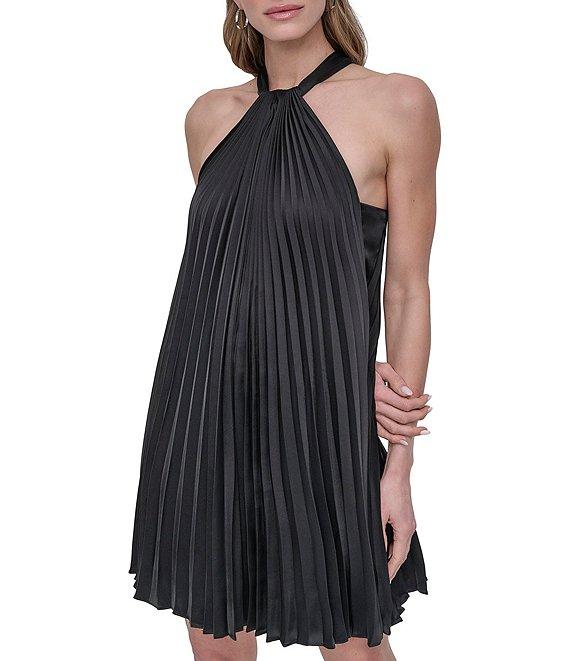 DKNY by Donna Karan Sleeveless Pleated Shift Dress Product Image