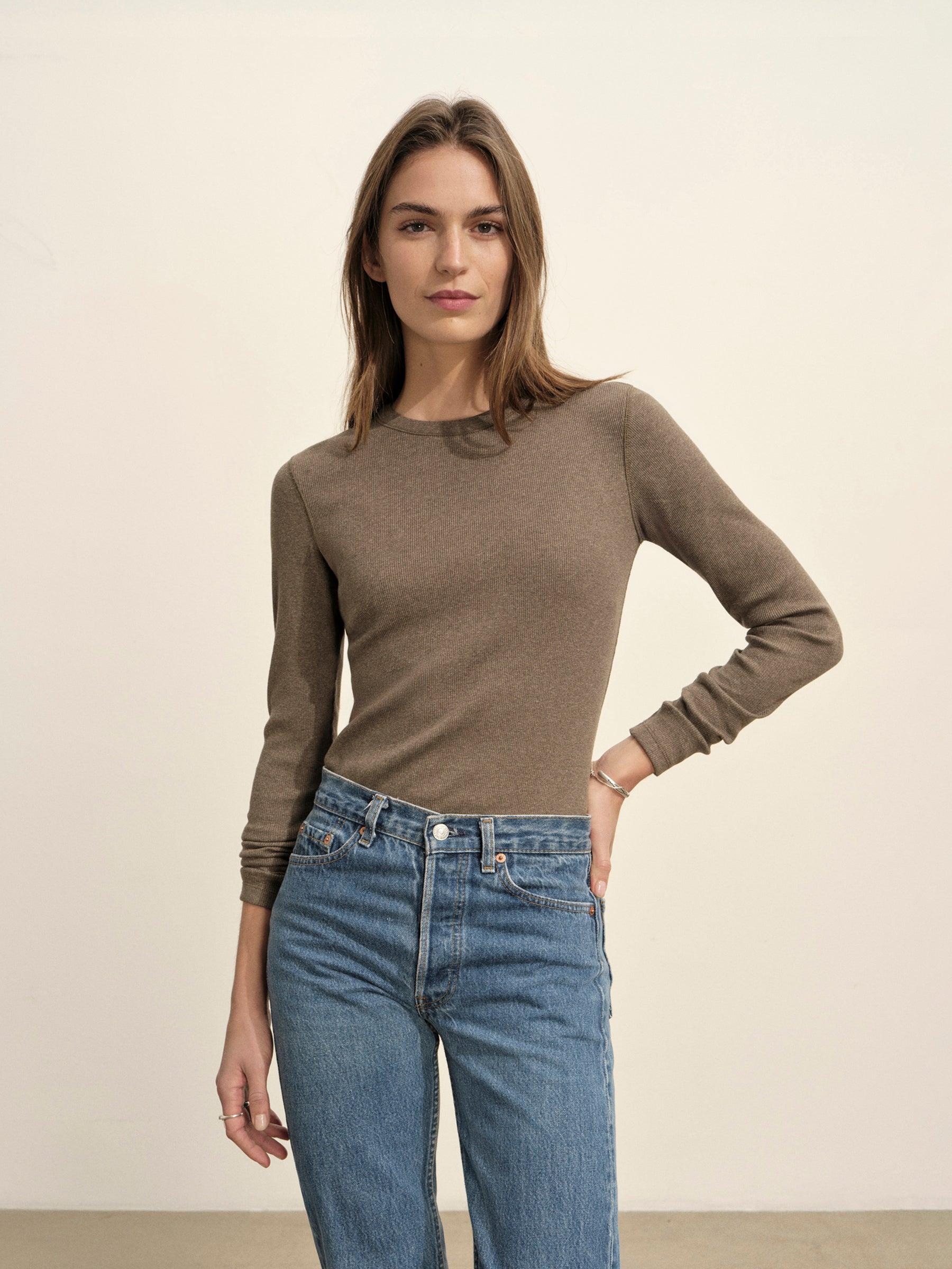 Marled Moss Surplus Rib L/S Crew Product Image