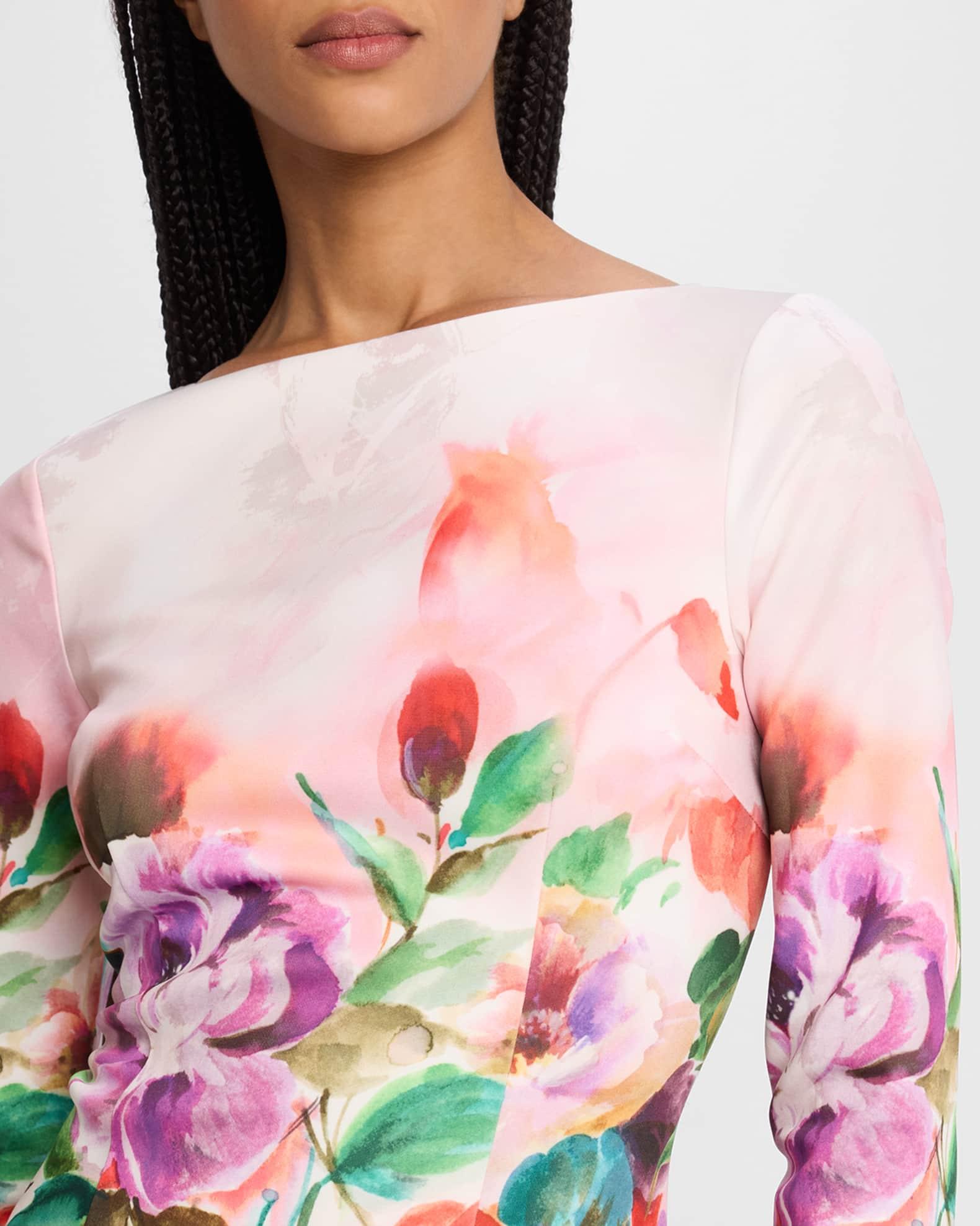 Bodycon Floral-Print Scuba Dress Product Image