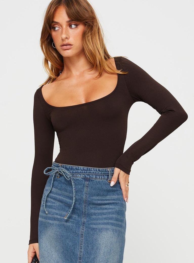 Ellery Bodysuit Brown Tall Product Image