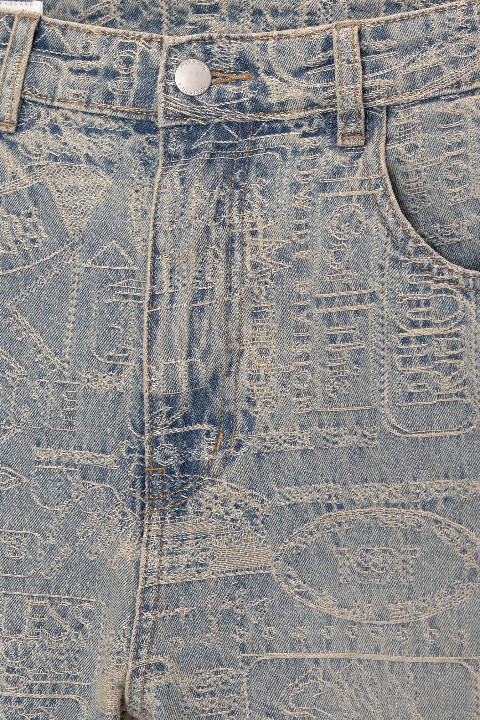 Baggy jacquard jeans Product Image