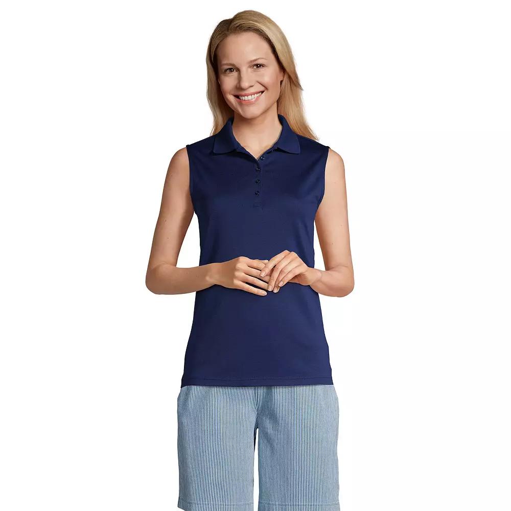 Women's Lands' End Sleeveless Supima Cotton Polo Shirt,  Product Image